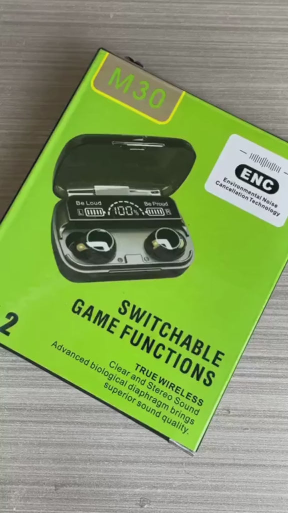 Auriculares Bluetooth M30 — Sonido envolvente y libertad total 🎧✨